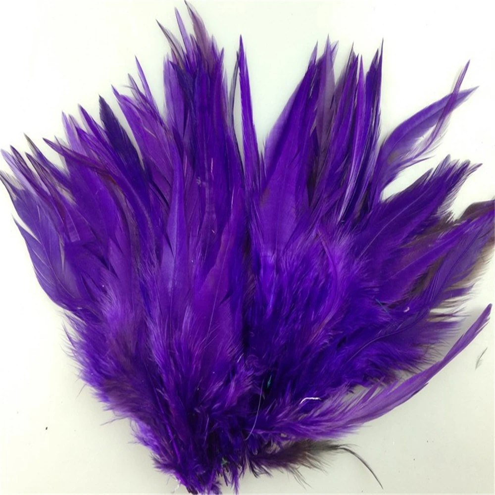 Wholesale 100pcs/lot rooster tail feathers purple feathers wedding