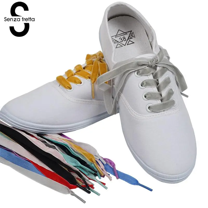 

Senza Fretta Flat Velour Shoe Shoelaces Men Women Shoelaces Multi Color Shoelaces Strings Shoe Laces 80 cm LDD0536