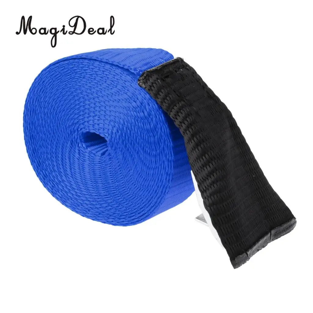 MagiDeal SUP 300cm 25mm Kayak Canoe Tie Down Strap Pack Lash Belt Metal Buckle for Dinghy Surfing Rafting Surfboard Accessory