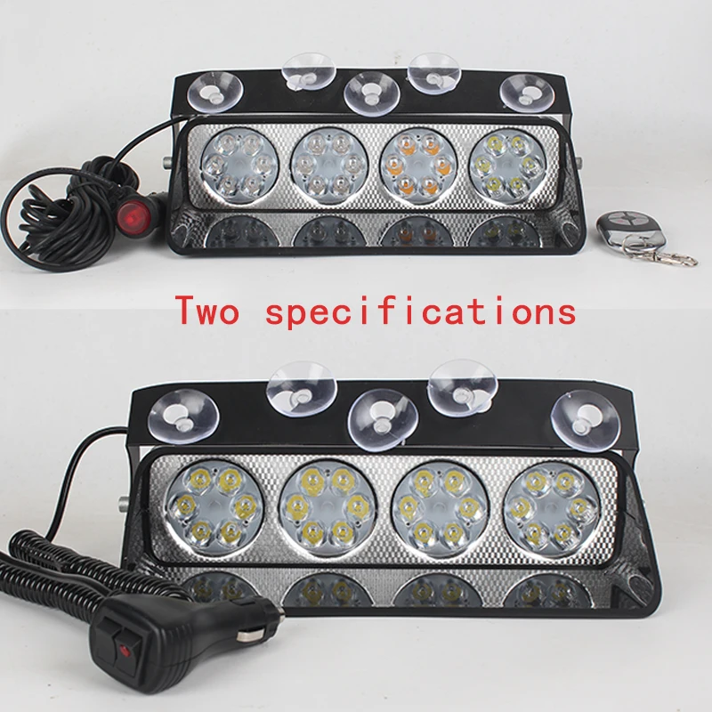 24 LED Flash Light Car Truck Police Warning Lamp Strobe Dash Emergency Interior Windshield Warning Light Bar Curren Fog Lights