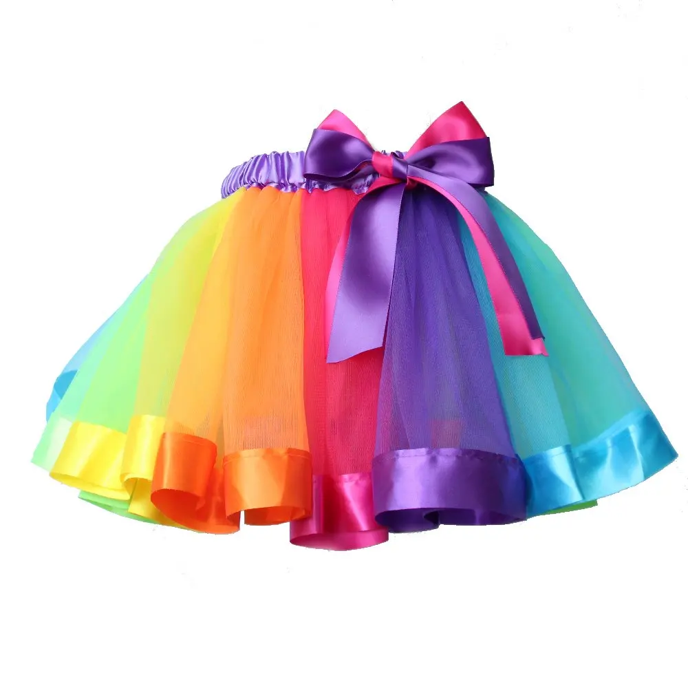 2017 Newest Baby Girl Skirt Kids Rainbow Tutu Skirts Hot Selling