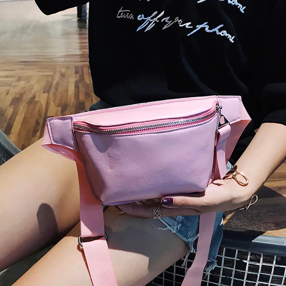 Women waist bag Shoulder Diagonal Personality Casual College Wind Chest Bag Pocket sac ceinture femme#25