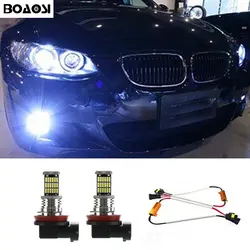 BOAOSI 2x супер белый ошибок H8 H11 светодиодный автомобиль проектор туман лампочки нет ошибок для BMW E71 X6 м E70 X5 E83 F25 x3