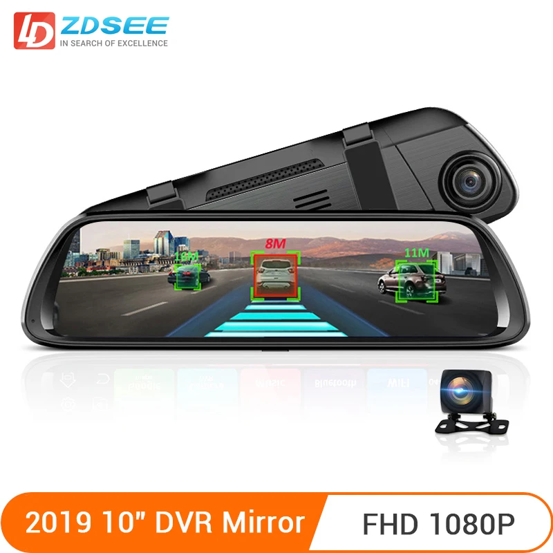 

LDZDSEE H9 Car DVR Camera mirror 4G Android 8.1 ADAS 10" IPS Full HD 1080P GPS Dash Cam Video Recorder Registrar