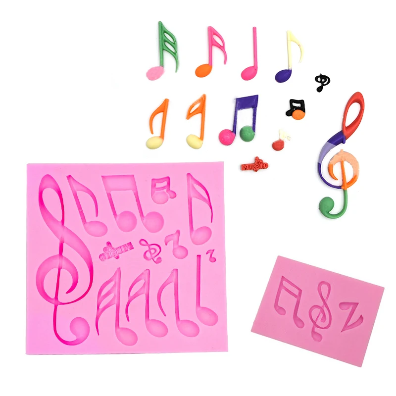 

3D Musical Note Silicone Mold Fondant Cake Decorating Tools Craft Border Chocolate Candy Moulds DIY Baking Bakeware Tools