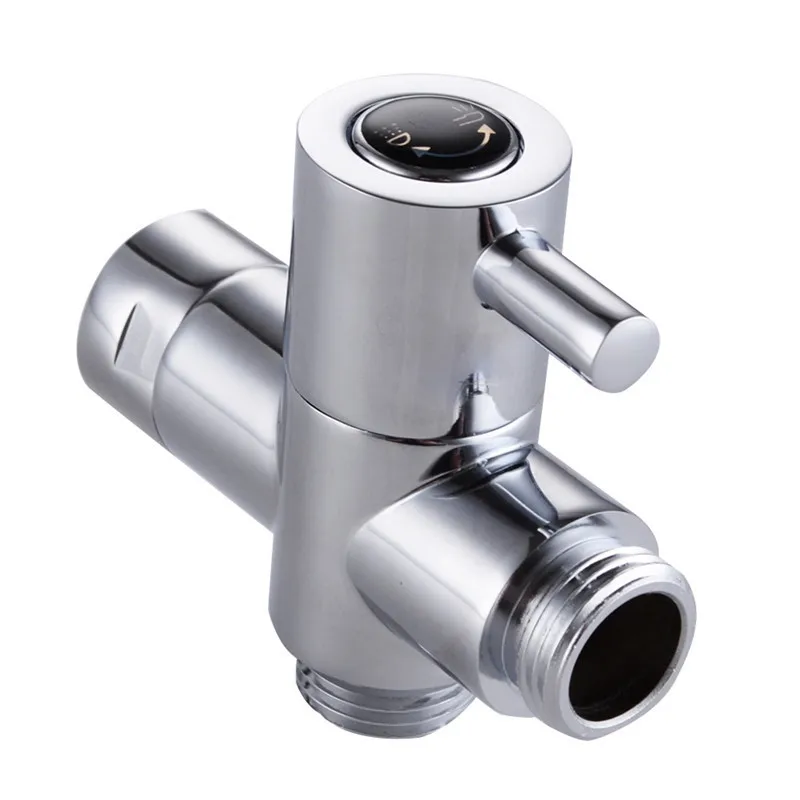 Billig LeKing Drei wege Dusche Arm Umschaltventil für Handbrause Schalter Wasserfluss Universal Duschen Komponenten Chrome Brushed Nicke