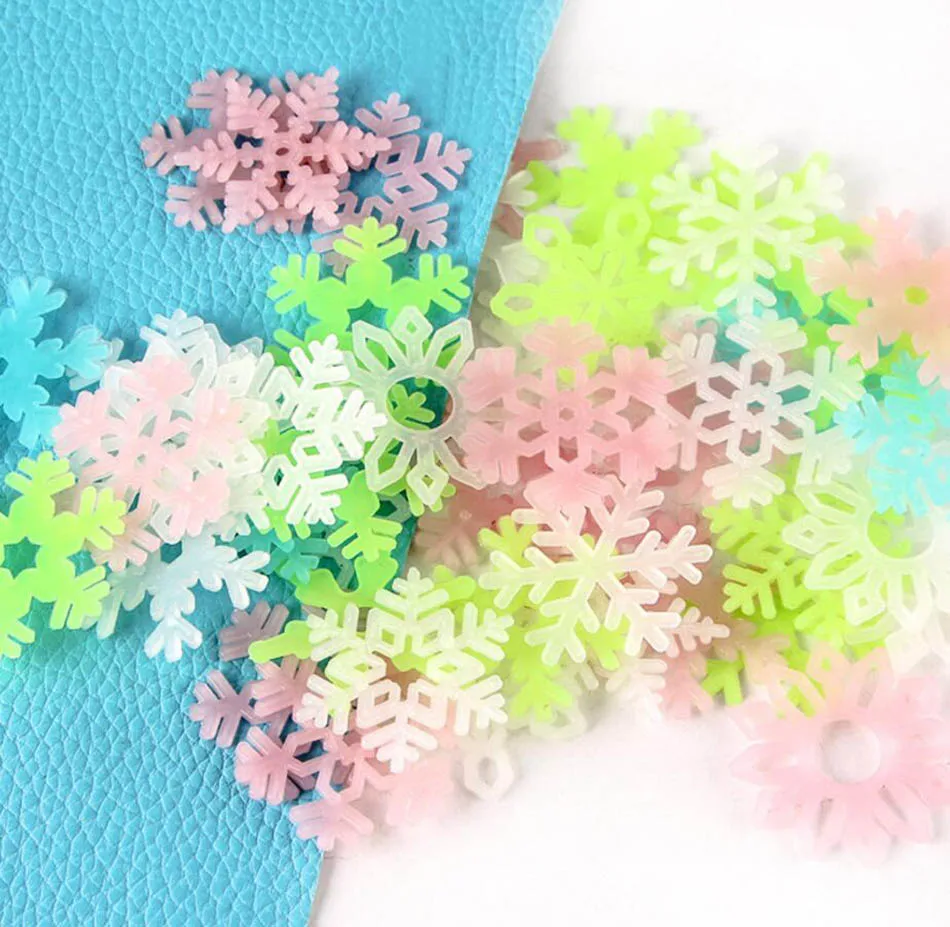 200 шт. искусственная светящаяся флуоресцентная Снежинка для дома детский дом