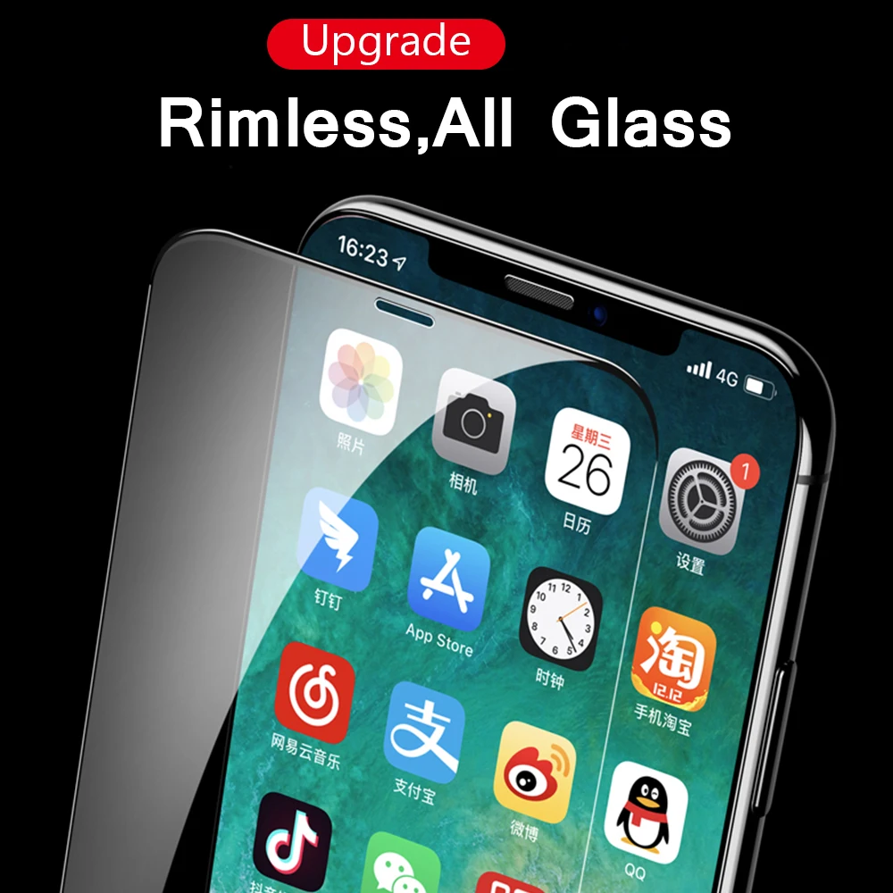 

Full screen No border tempered film For iPhone XS XR X Screen Protector Glass On iPhone X XR XS XS Max Protective Glass Film