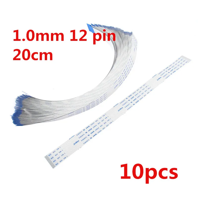 

10pcs/lot Length 200mm Pitch 1.0mm 12 pin Isotropy Type A Flexible Flat Cable Wire