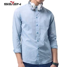 Seven7 Vintage Kleid Shirts Männer Casual Langarm Baumwolle Importiert Formale Tuxedo Shirt Männlich Rosa Blau Weiß Slim Fit 112A30220