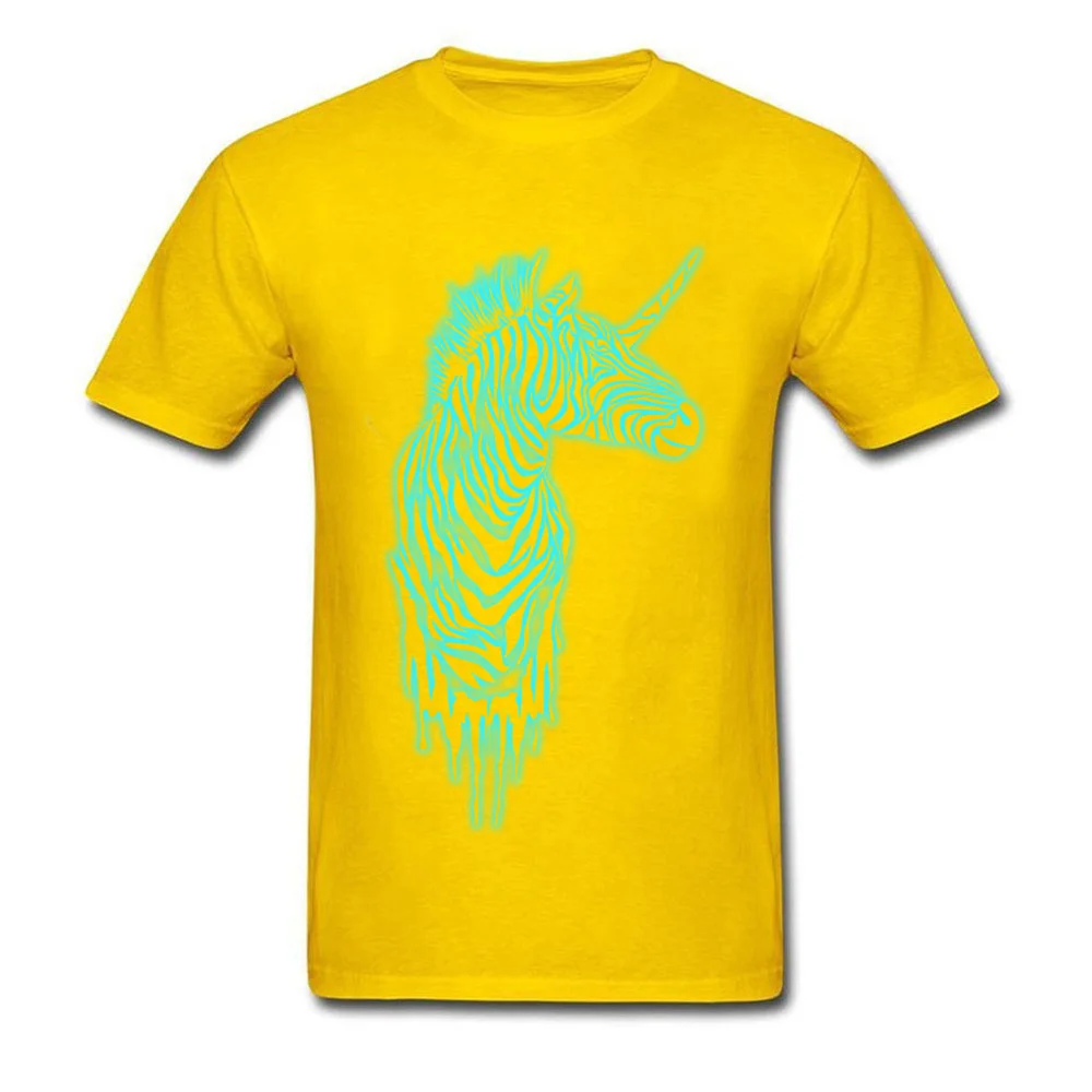 glowing zebras 100% Cotton T Shirt for Male Short Sleeve Design Tops T Shirt 2018 Newest Autumn O-Neck Clothing Shirt Design glowing zebras yellow