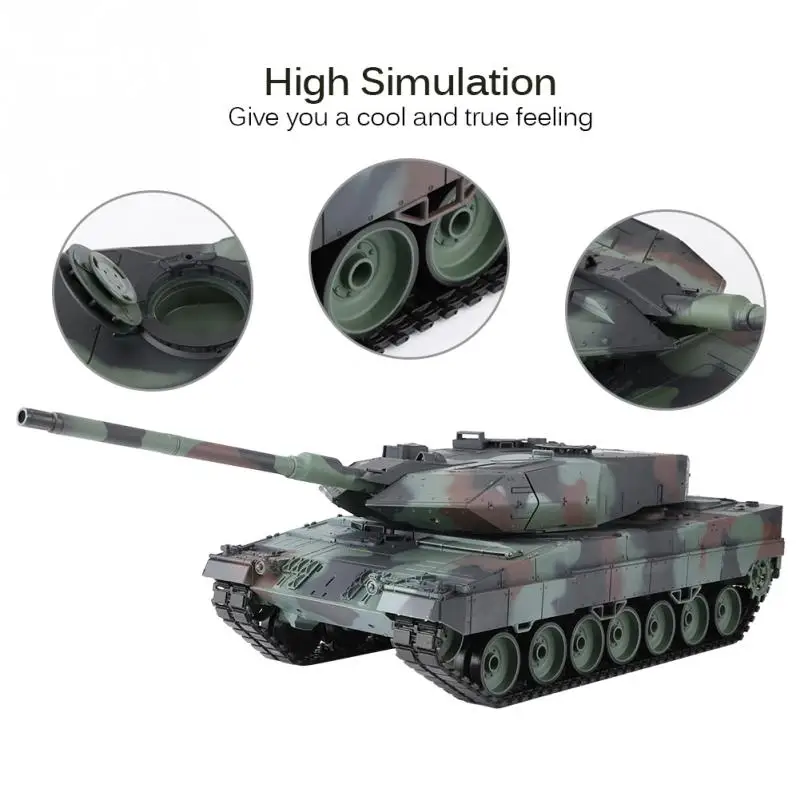 Heng Long 2 4 ГГц RC Leopard Tank 1/16 пульт дистанционного управления немецкий A6 Battle World sixation