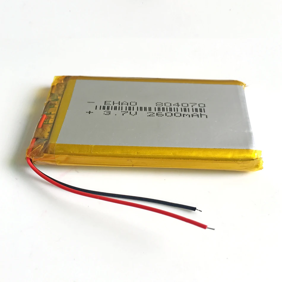 3,7 V 2600 mAh 804070 литиево-полимерный lipo Перезаряжаемые Батарея для светодиодные светильники на солнечной батарее PAD DVD Мощность банк динамики для планшета или ПК MID