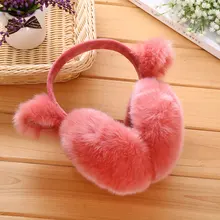 Удобные зимние мягкие наушники с заячьими ушками для женщин, теплые меховые наушники, зимние теплые наушники для девочек, подарки для женщин