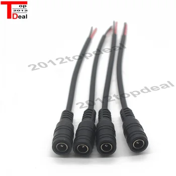 

5.5 x 2.1mm famale DC Power Jack Connector Adapter Wire Cable 15cm For 5050 3528 led strip CCTV IP camera Free Shipping 10PCS