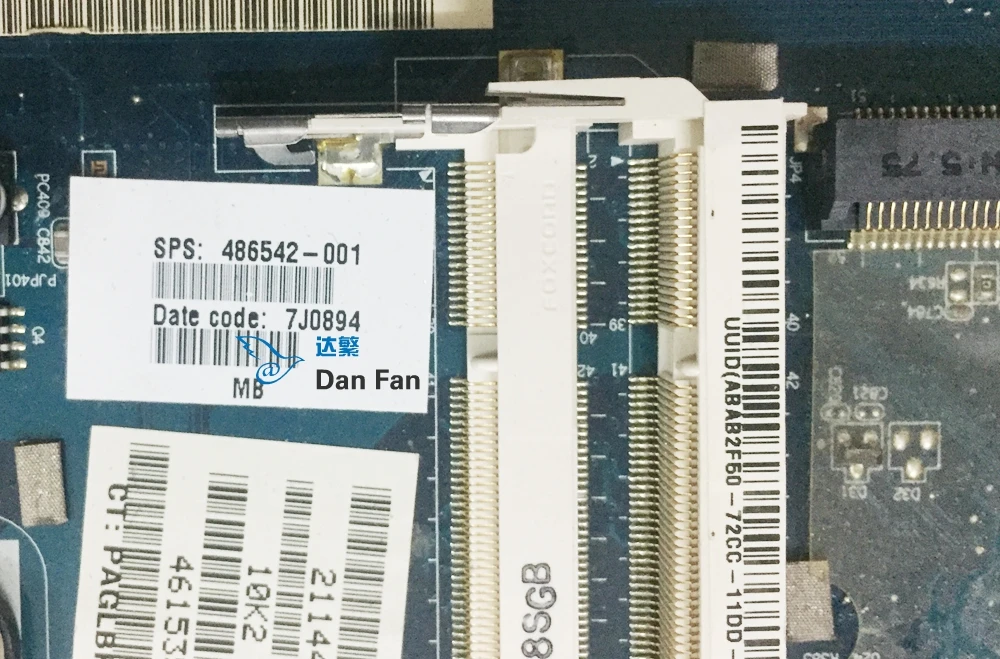 486542 001 материнская плата для ноутбука HP Pavilion DV7 модель JBK00 системная 100%