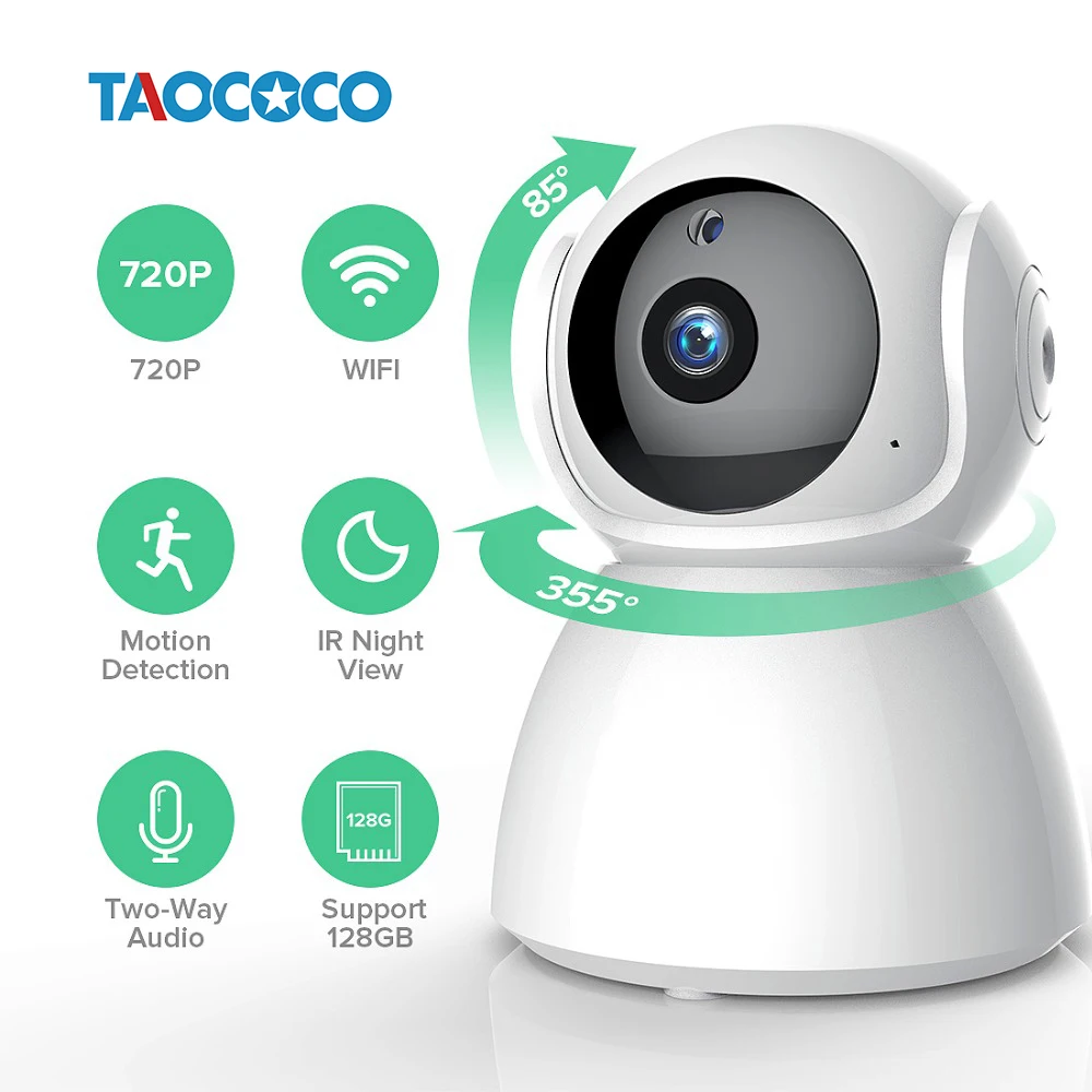 

TAOCOCO WiFi Home Security IP Network Camera 1080P/720P Wireless Baby Monitor HD Surveillance Camera CCTV Night Vision Camera