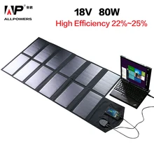 ALLPOWERS Solar Panel 80W Solar Battery Charger for iPhone Sumsung Phones Lenovo HP Dell Acer Laptops