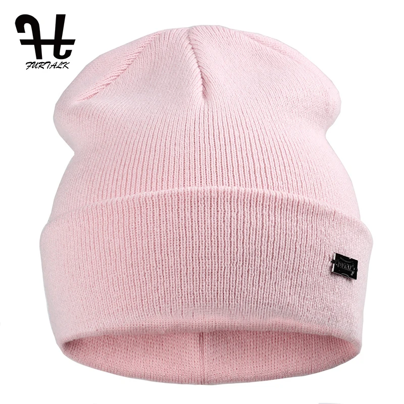 FURTALK unisex women's Spring Wool Watch Cap Spring Beanie Knitted Hat Skull Cap Women Wool Hat
