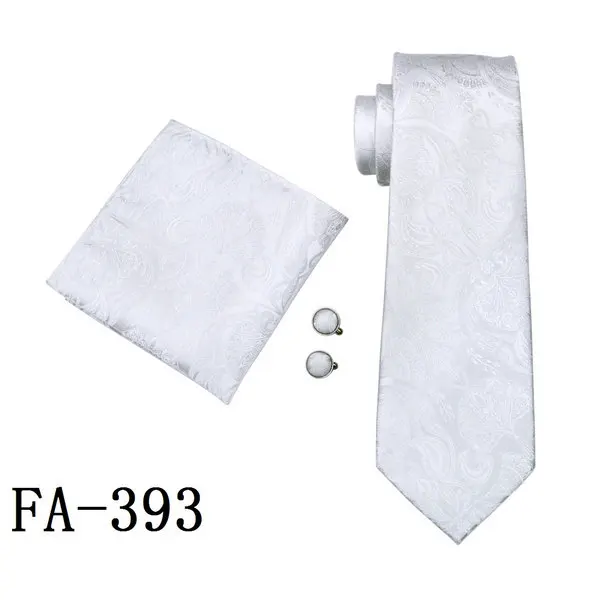 Дизайн мужской галстук зеленый сплошной цвет простой шелковый галстук наборы галстуков для мужчин s gravata для свадебной вечеринки бизнес FA-371 - Цвет: FA-393