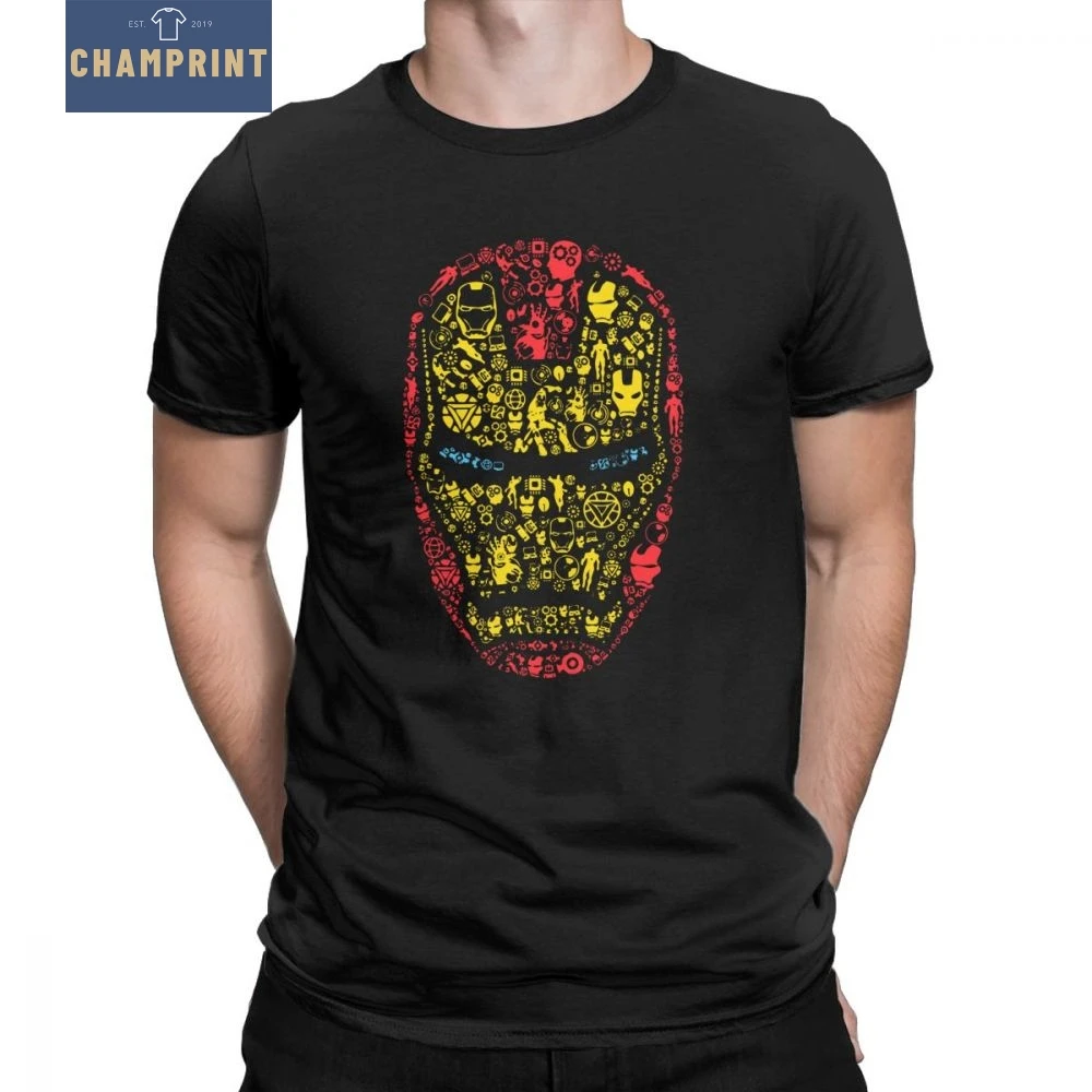 

Iron Man T Shirt Avengers Super Hero Marvel I Love You Three Thousand Times T-Shirt for Men 100% Cotton Short Sleeve Tee Shirt