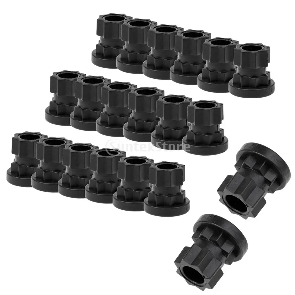 

20 Pieces 7/8" Durable Nylon Universal Kayak Canoe Boat Fishing Ram Post / Rod Holder Base Rail Track Mount Gear Accessories