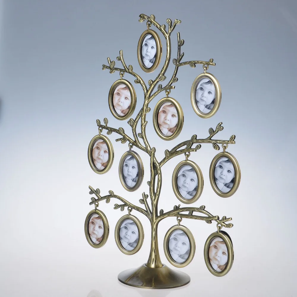 Free Shipping 12pcs Metal Tree of Life Collage Family Hanging Picture
