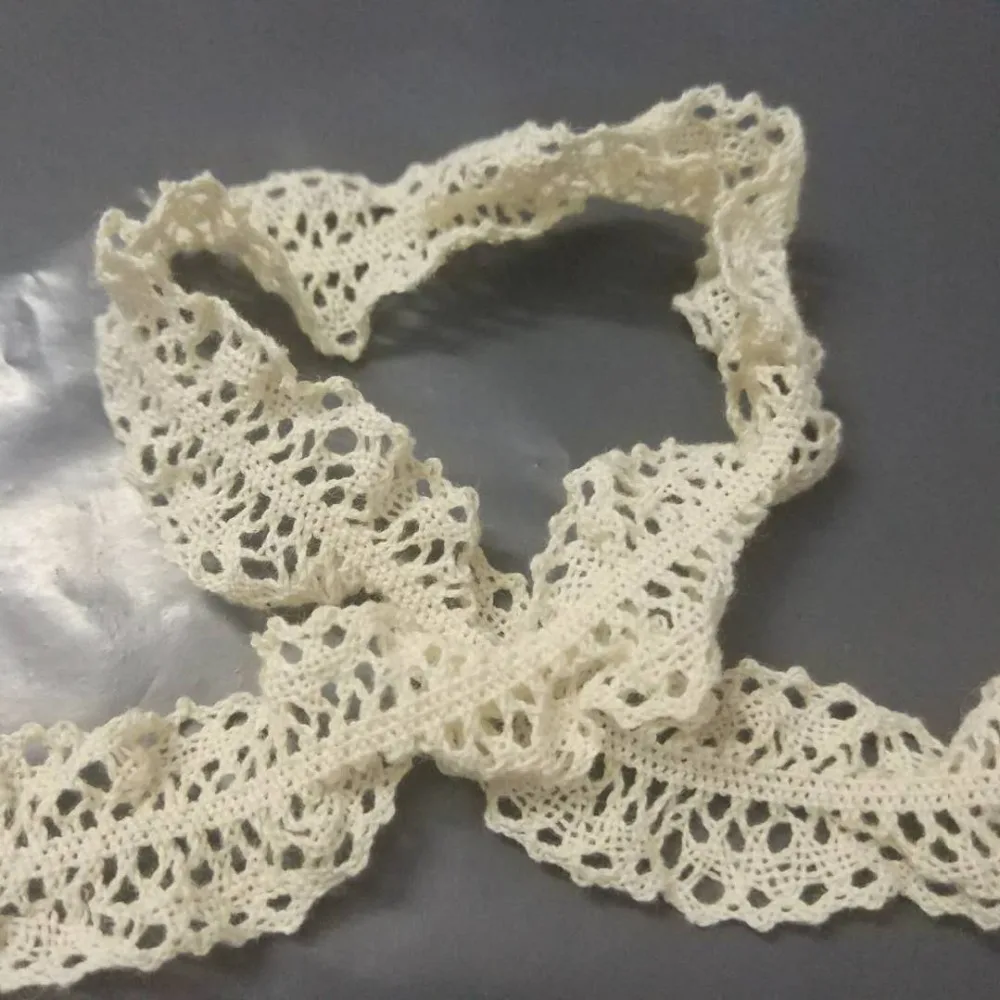 20MM Wide Cotton Elastic Lace Cotton Sewing lace Accessories Stretch