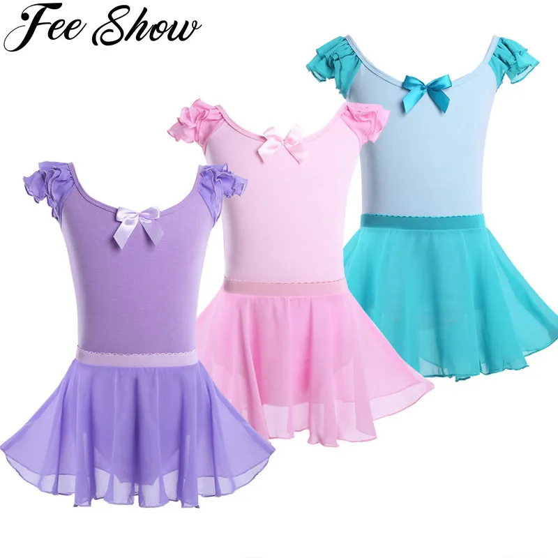 2Pcs Gymnastics Leotard for Girls Ballet Dress Kids Dance Wear Costumes Leotards Girl Ballerina Clothes | Детская одежда и обувь