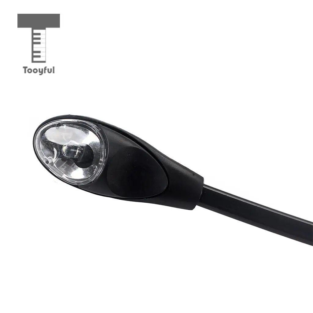 Tooyful Foldable Music Sheet Book Reading LED Light Music Stand Clip-on Lamp Piano Guitar Violin Playing Accessory