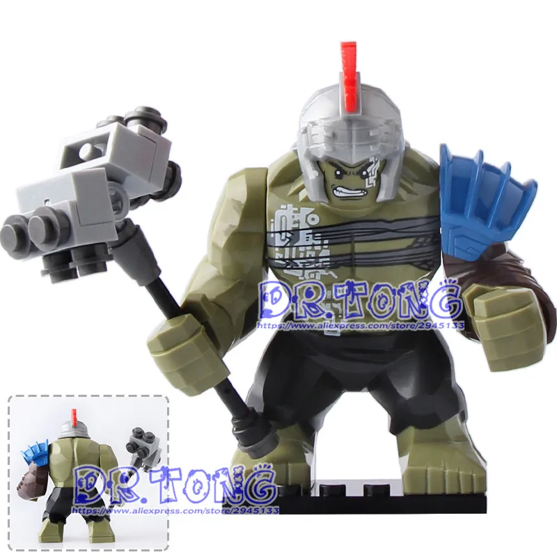 DR TONG single sale XH654 Super Heroes Avengers Thor Ragnarok 76088 Hulk 7cm Big Size Building