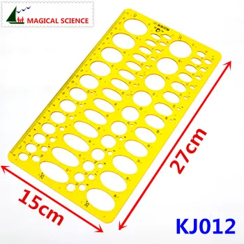 

Transparent plastic Ellipse drawing template Oval professional design drawing board 25cm students rulers KJ012