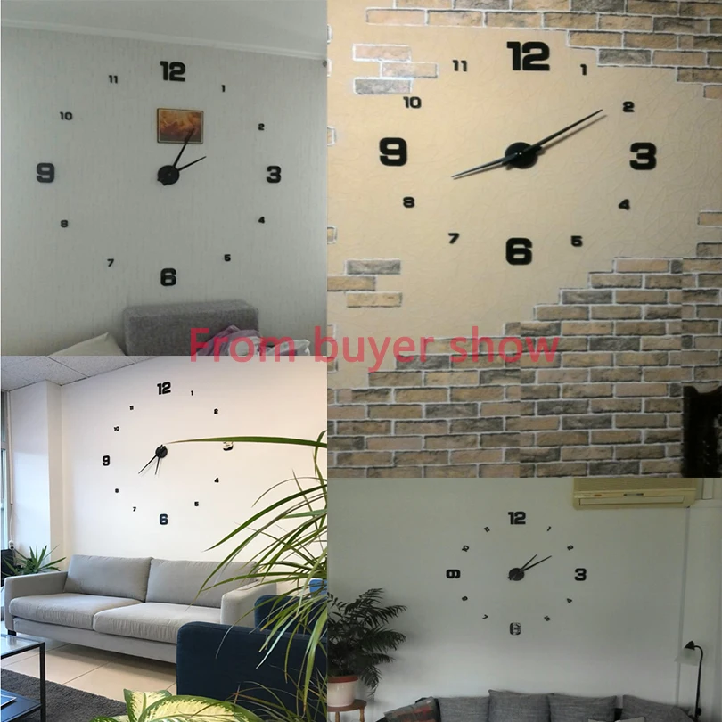Новые часы настенные часы horloge 3d diy акриловые зеркальные наклейки для украшения дома гостиная кварцевые иглы