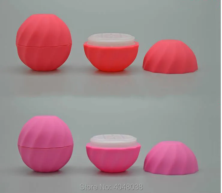 Lovely Lipbalm Container Round Plastic Cosmetic Lip Rouge Box Empty Lip Balm Bottle Lipstick Packaging (3)