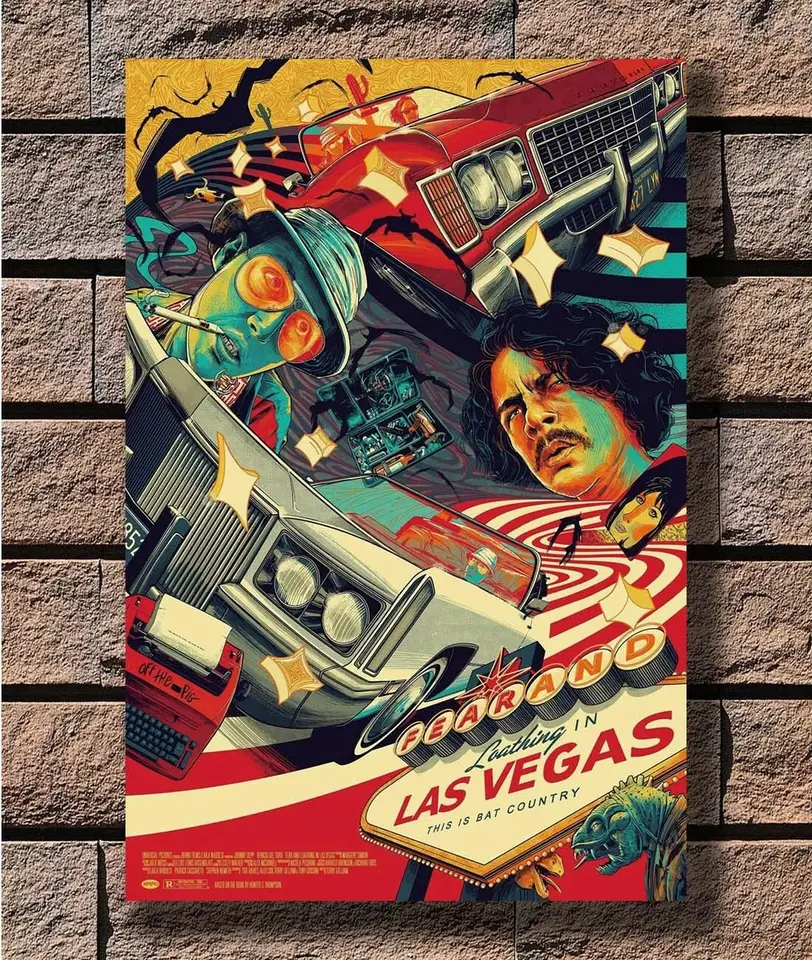 FEAR AND LOATHING CLASSIC CULT FIM MOVIE POSTER ART PRINT A3 SIZE GZ2225