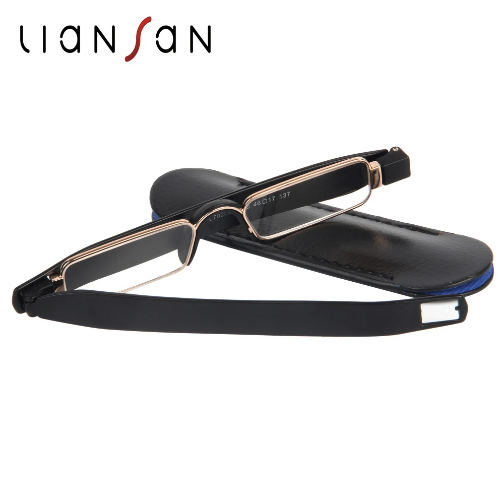 

LianSan Vintage Retro Rimless TR Reading Glasses Women Men Presbyopic Hyperopia Lightweight Portable Rectangle Frame L7020