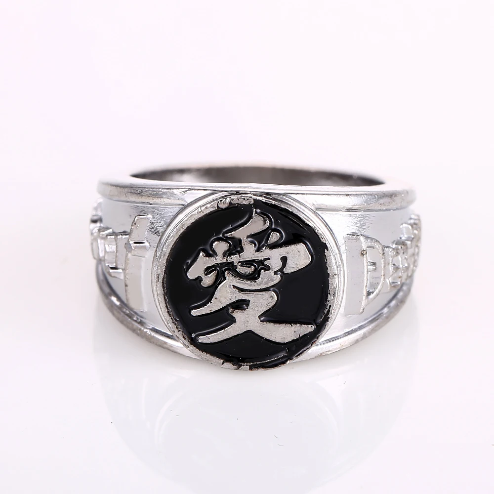 

Accessory Cartoon Finger-rings Naruto Chinese Character Love Rings Silver Alloy Best Gift For Men Jewelry Ornament