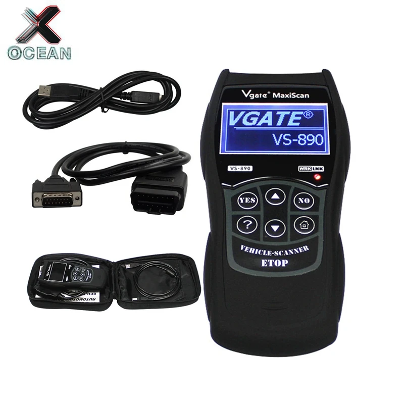 Последняя версия VS890 OBD2 считыватель кодов Универсальный Профессиональный Vgate VS890 Maxiscan 13 языков поддерживает мульти-протоколы VS 890