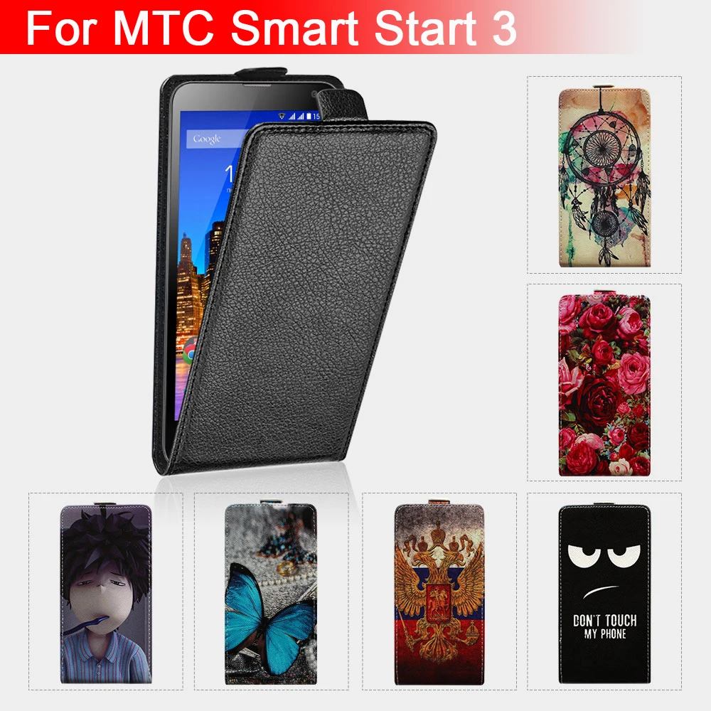 (Factory Outlet) Высокое Качество Мода Роскошь Флип Кожа Case Обложка Для MTC Smart Start 3