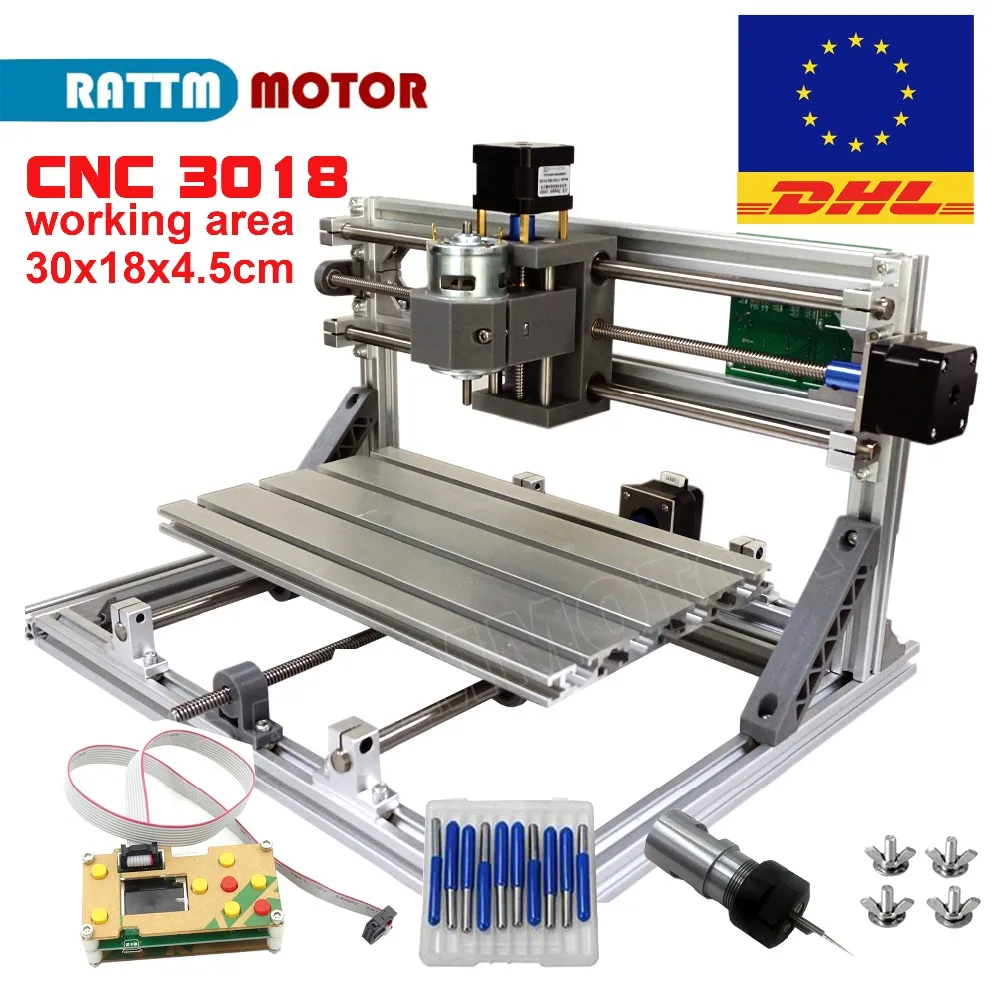 

RUS/ UA Ship!! CNC 3018 GRBL control Diy CNC machine 30x18x4.5cm,3 Axis Pcb Pvc Milling machine Wood Router laser engraving v2.5