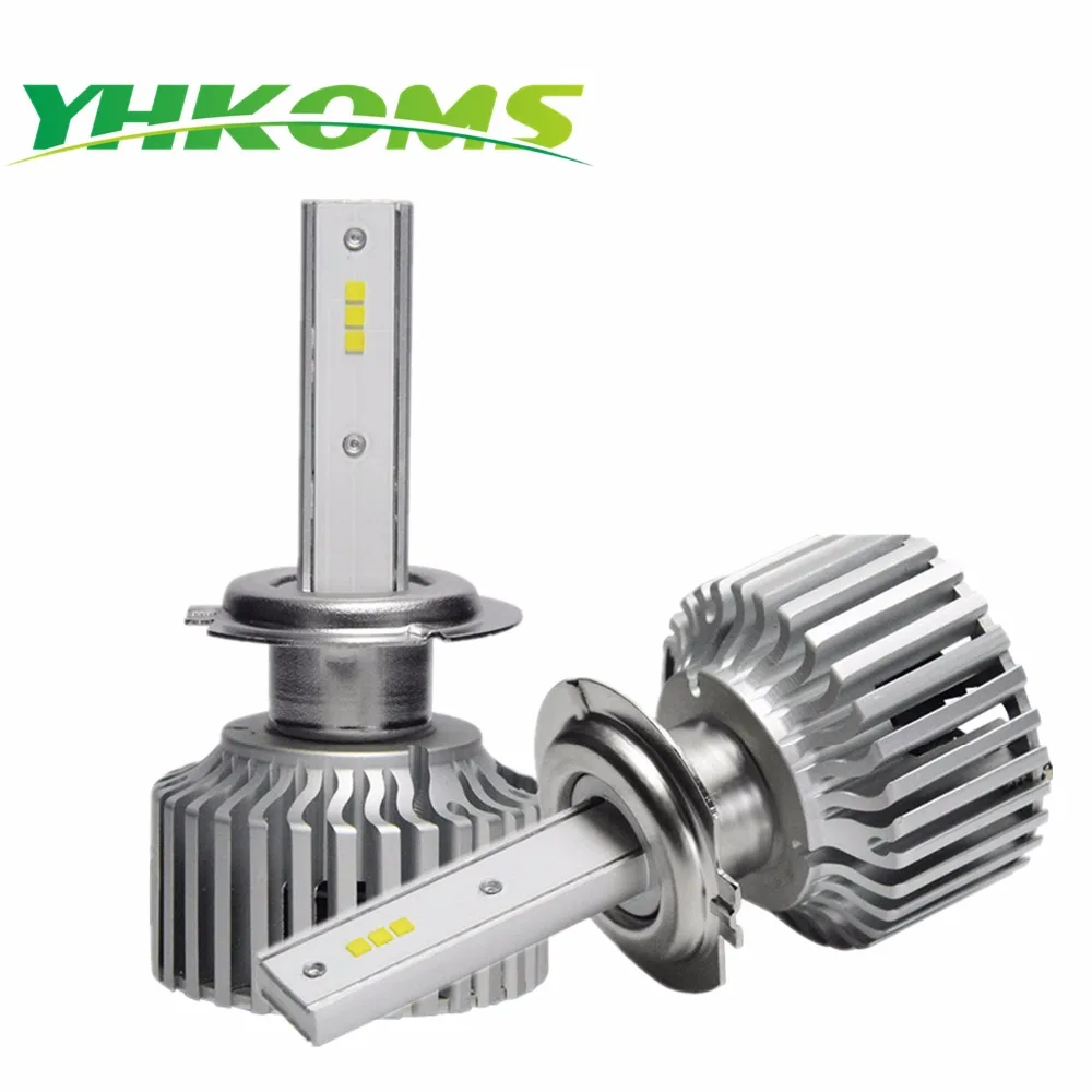 

YHKOMS H7 LED Bulb Car LED Headlights H4 H8 H11 9005 HB3 9006 HB4 CSP 80W 8000LM CSP Auto Headlamp Canbus Error Free 6000K White