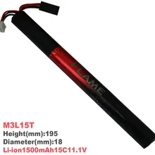 1 шт. оригинальная пламя 11,1 В 1500 мАч 15C литий-полимерная батарея M3L15T Прямая