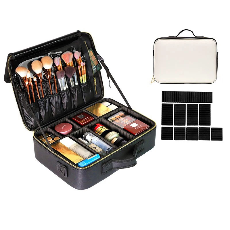 

New Fashion Cosmetic Bag Travel Makeup Cosmetics Pouch Bags High Quality Make Up Bags Professional Makeup Bag