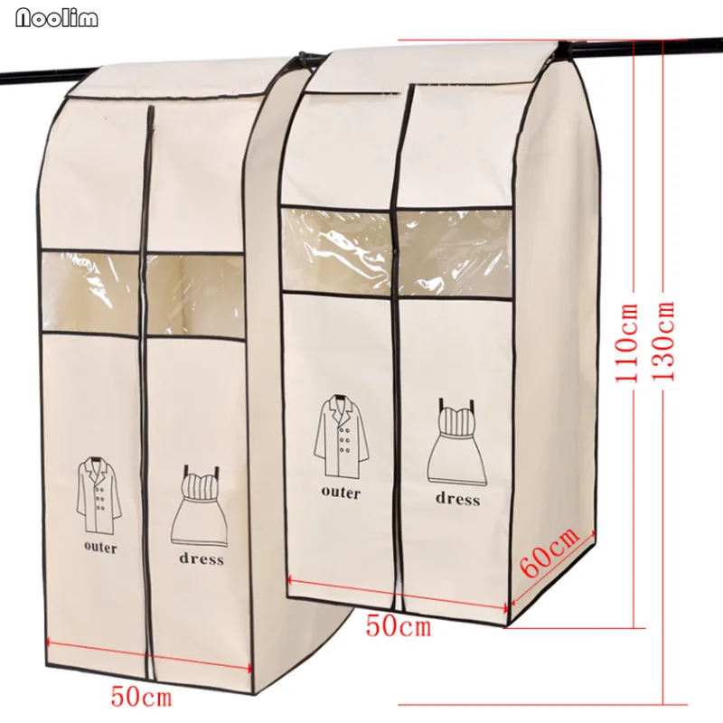 Transparent Hanging Three-dimensional Dustproof Clothes Cover for Garment Suit Dress Coat Cloth Large Capacity Storage Bags