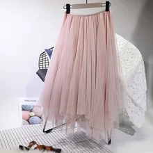Половина тела юбка осень и зима длинная Высокая Талия толстые и беспорядочно юбка рендеринга кружева Bouffancy слово юбка