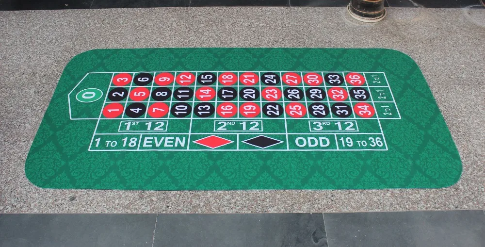 36*72inch roulette uk Layout Poker Table Rubber Foam Mat With Dye Sub Print Surface Fabricin