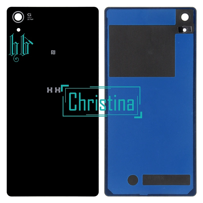 

High quality Rear Back Cover Battery Glass Housing HH For sony xperia Z2 Back Glass L50W D6503+sticker 1pcs Free Russian