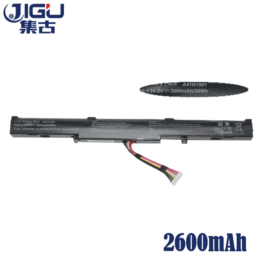 JIGU 4 ячейки 0B110 00360000 A41N1501 Аккумулятор для ноутбука ASUS G752VW GL752JW GL752VW серия N552V N752 VivoBook