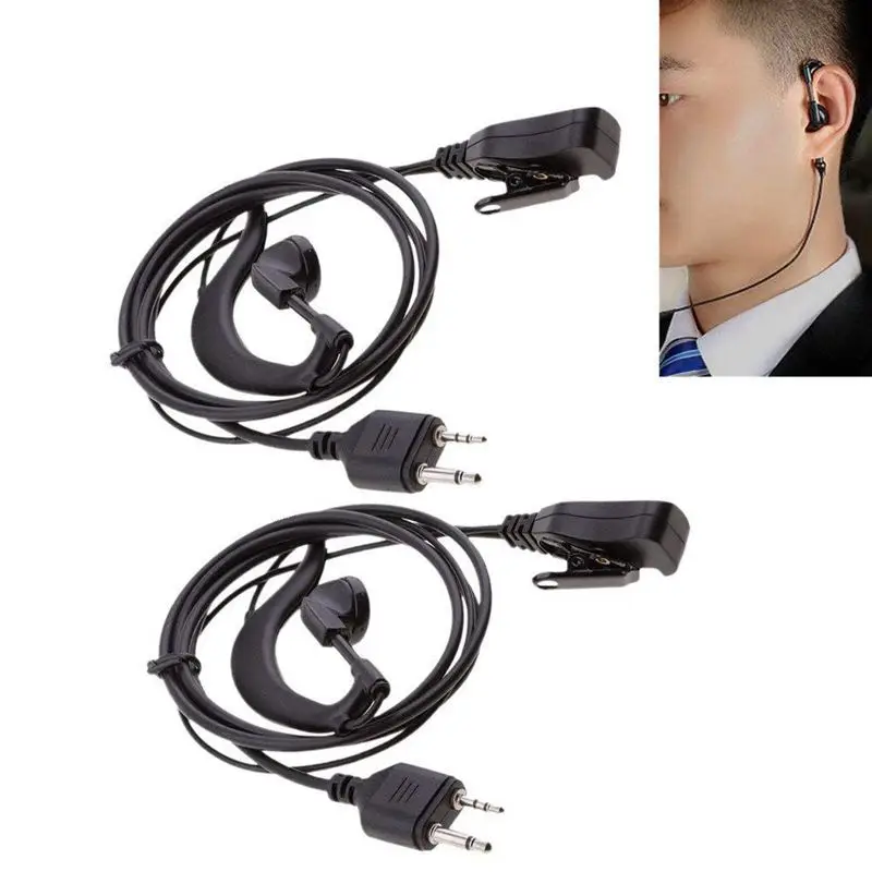 

2 Pin G Shape Earhook Headset Headset Earphone PTT and Mic Compatible for Midland LXT560 LXT500 GXT1000 GXT1050 GXT500 2 Way R