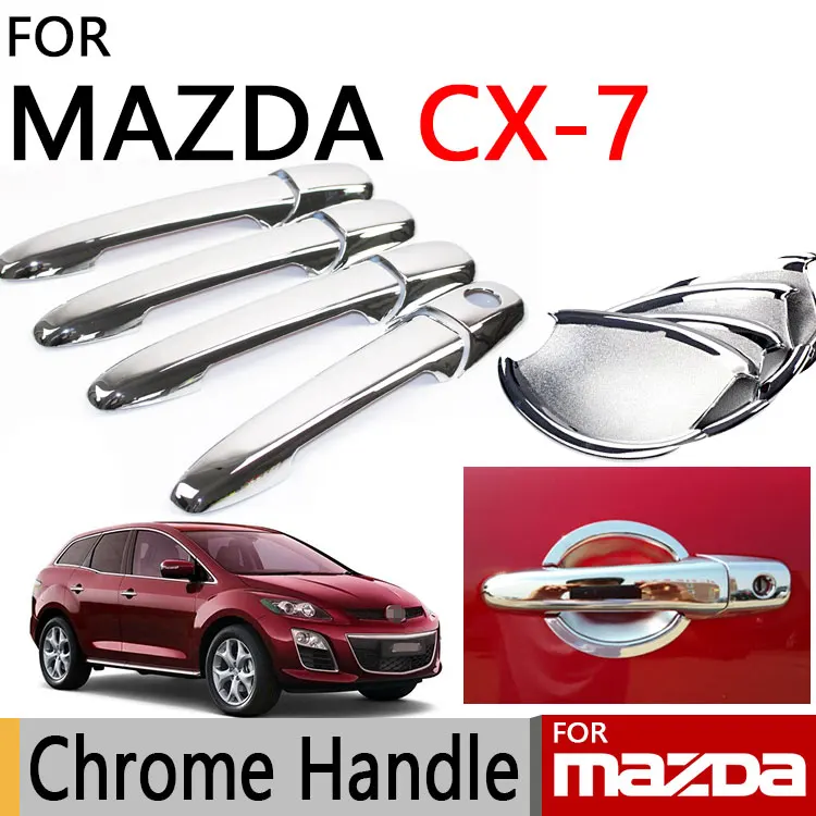 

for Mazda CX-7 2006-2011 Accessories Chrome Door Handle CX7 2007 2008 2009 2010 Luxury No Rust Car Sticker Car Styling